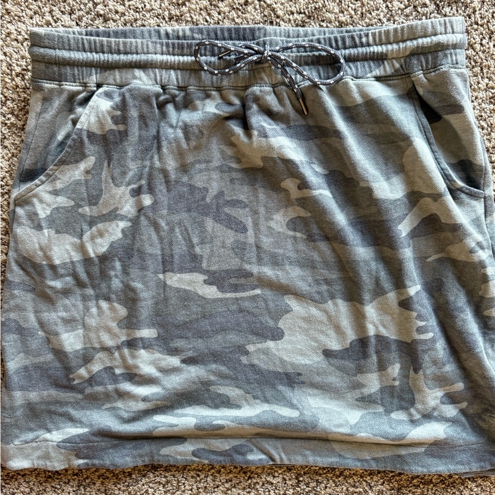 Maurices Olive and Gray Camo Drawstring Skirt